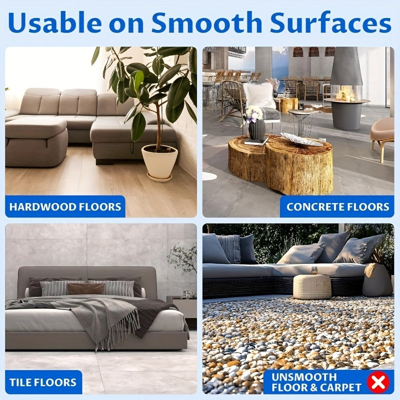 Furniture Sliders of 4 Metal Furniture Movers with 8 Wheels - Heavy Duty Furniture Lift Mover Tool Set of 340.19 KG Load Capacity Easy Sliders Roller Dolly for Moving Cabinet Piano Appliances Sof