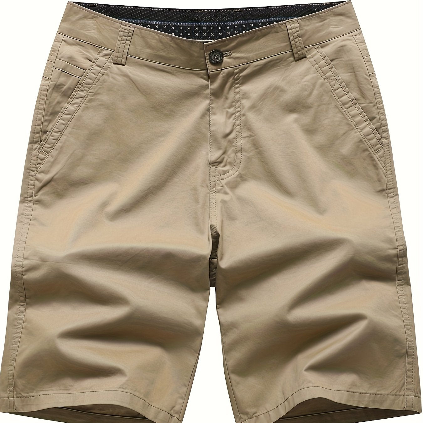 Men'S Loose-Fit Breathable Stretch Suit Shorts - Soft Light Beige-Friendly Fabric, Super Comfortable & Versatile for Work, Casual, Outdoor, and Leisure Activities, Perfect for Home, Fishing, and Gifts, Ideal to Size Up, Casua
