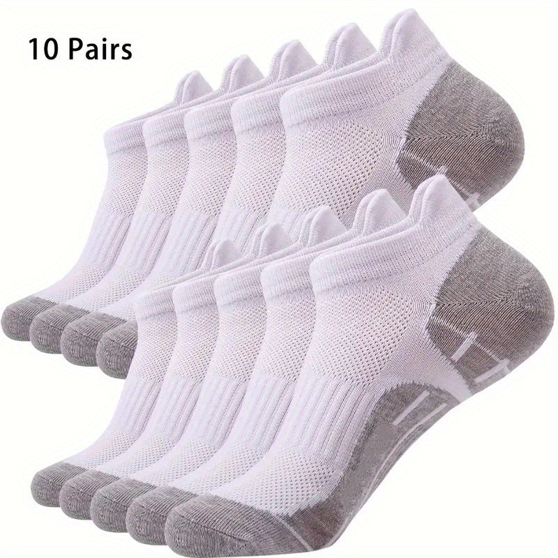 20 Pairs of Men's Socks, 10/20 Pairs Low-Cut Comfort Cushion Casual Socks