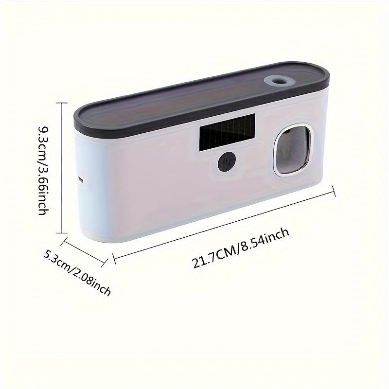 1pc Smart Toothbrush Sanitizer with Automatic Toothpaste Dispenser, Wall-Mounted UV Sterilization Holder, 5-Slot Storage, Durable Plastic, USB Rechargeable Lithium Battery, Bathroom Organization and Home Decor, Toothbrush Hol