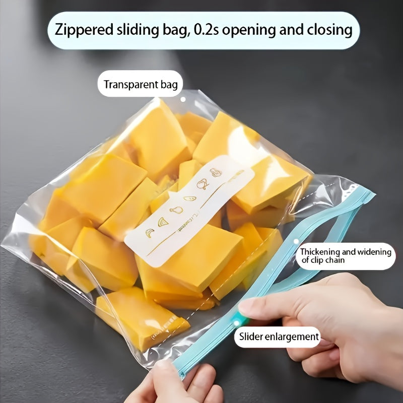 100pcs Combination Pack with Three Specifications, Zipper Fresh-Keeping Bags, Food Classification Storage Bag, Food Preservation Sealing Bag, Suitable for Fruits, Grains, Vegetables And Meat, Kitchen Storage And Storage, Kitc