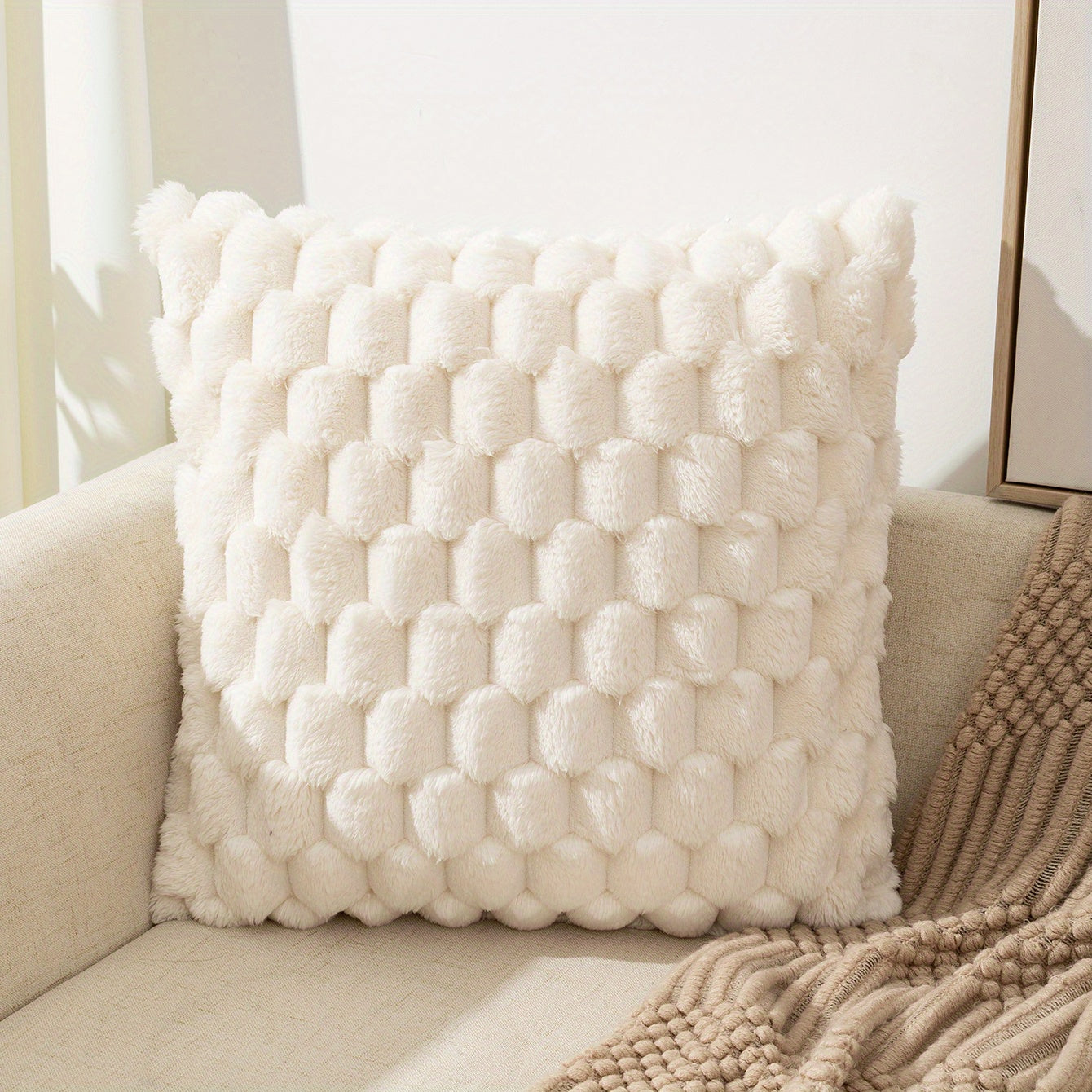 1pc, Square Cushion Cover, Zipper Single-sided Printed Pillowcase, Home Decor, Room Decor, Living Decor, Bedroom Decor (pillow Core Is Not Included)