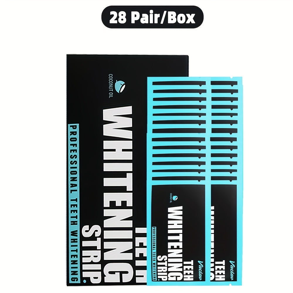 7/14/28 Pairs of Activated Carbon Teeth Whitening Stickers, Teeth Cleaning Stickers, Can Be Used with Tongue Coating Scraper, for Daily Use and Travel