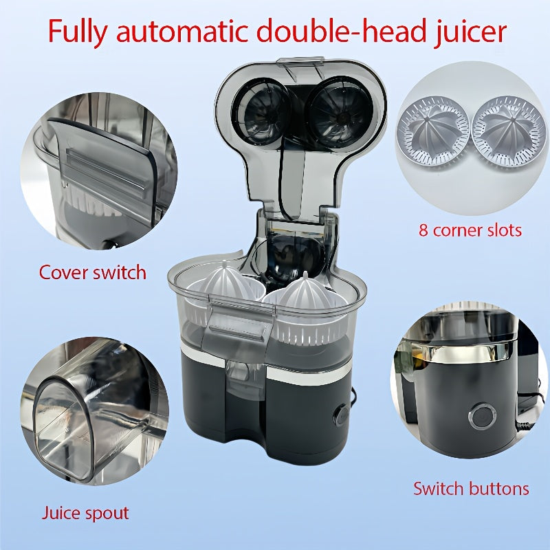 Juicer Portable Juice Cup, Household Double-head Juicer, Multifunctional Pulp Juicer, Large Capacity ABS Material, Silent Pulp Separator, Suitable for Travel Lightweight, Family Small Kitchen