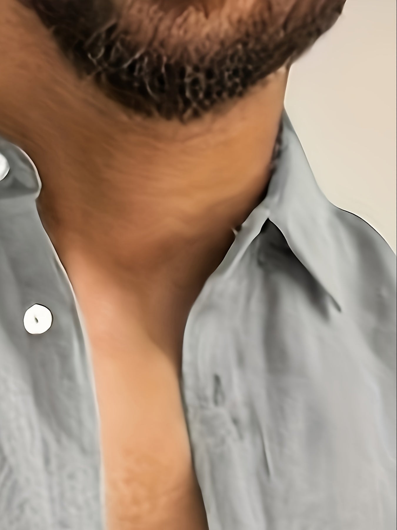 Solid Color Men's Cotton Long Sleeve Button Up Shirt, Men's Spring Fall Lapel Top