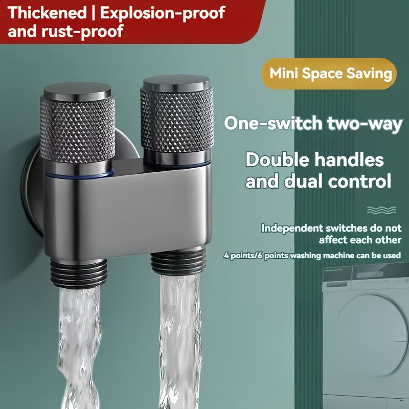 The Bathroom Is Equipped with A Dual Control Faucet with 2 Outlets. Very Suitable for Connecting Washing Machines And Toilets.