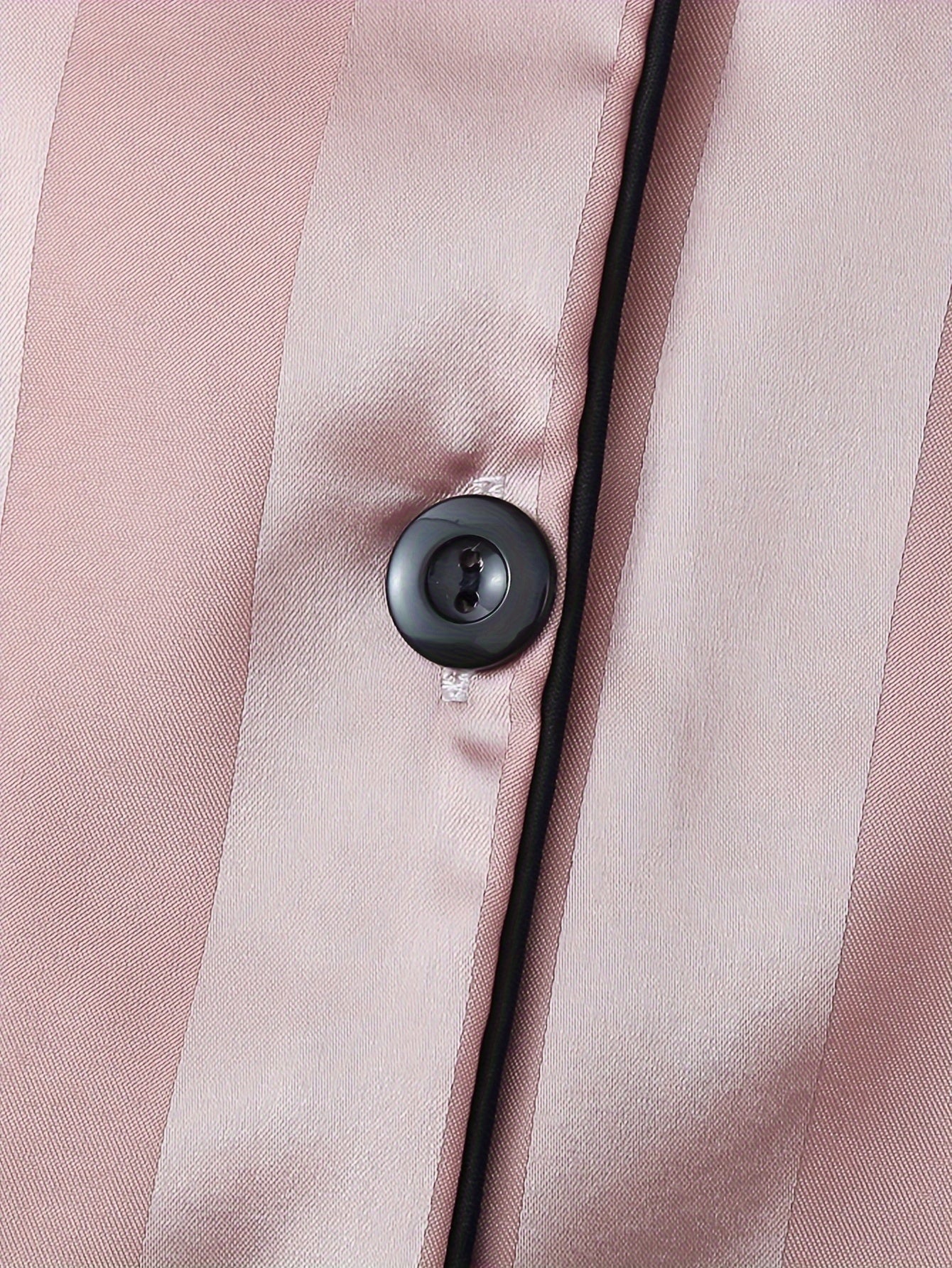 2 Sets Women's Striped Satin Casual Pajama Set, Short Sleeve Buttons Lapel Top & Shorts, Comfortable Relaxed Fit