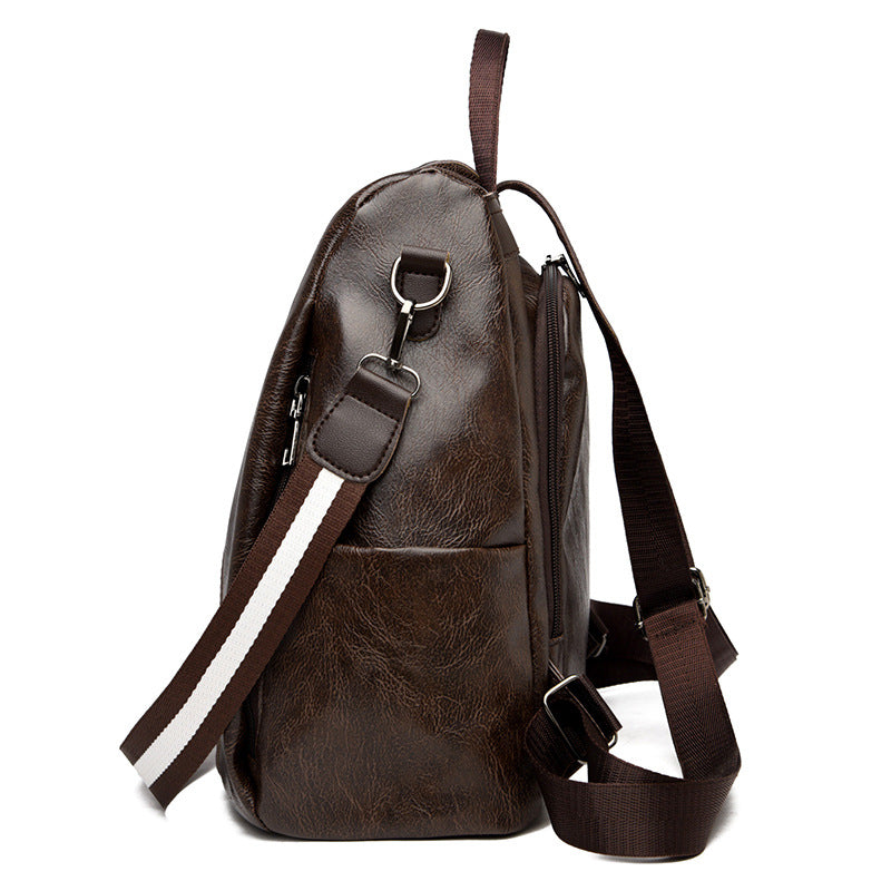 Women's Synthetic Leather Backpack Anti-Theft Large Capacity Bookbag with Adjustable Padded Shoulder Straps, Golden-Tone Hardware (Burgundy/Love-Themed) - Elegant Synthetic Leather Handbag for Travel,, College, Gift for Wife/