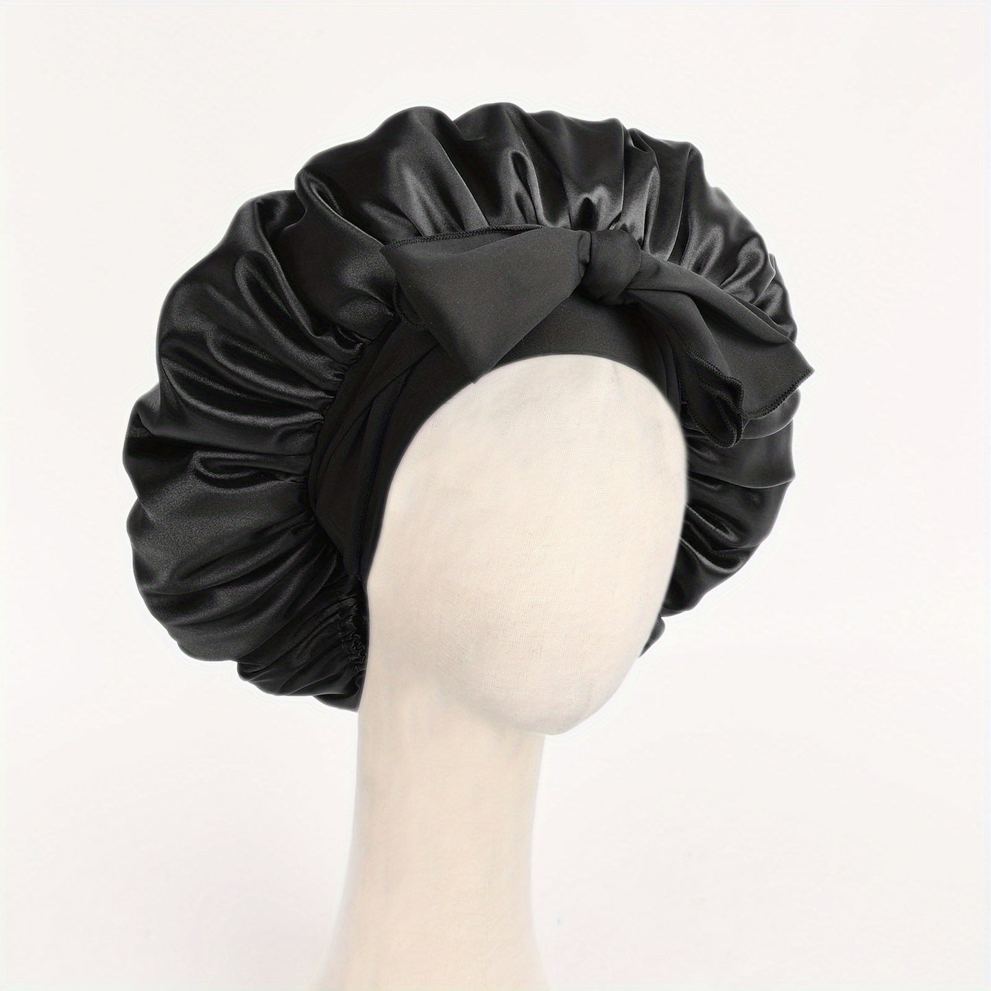 Hat, Satin Bonnet Silk Bonnet Adjustable Bonne For Sleeping Hair Bonnet With Tie Band Bonnets For Women Men