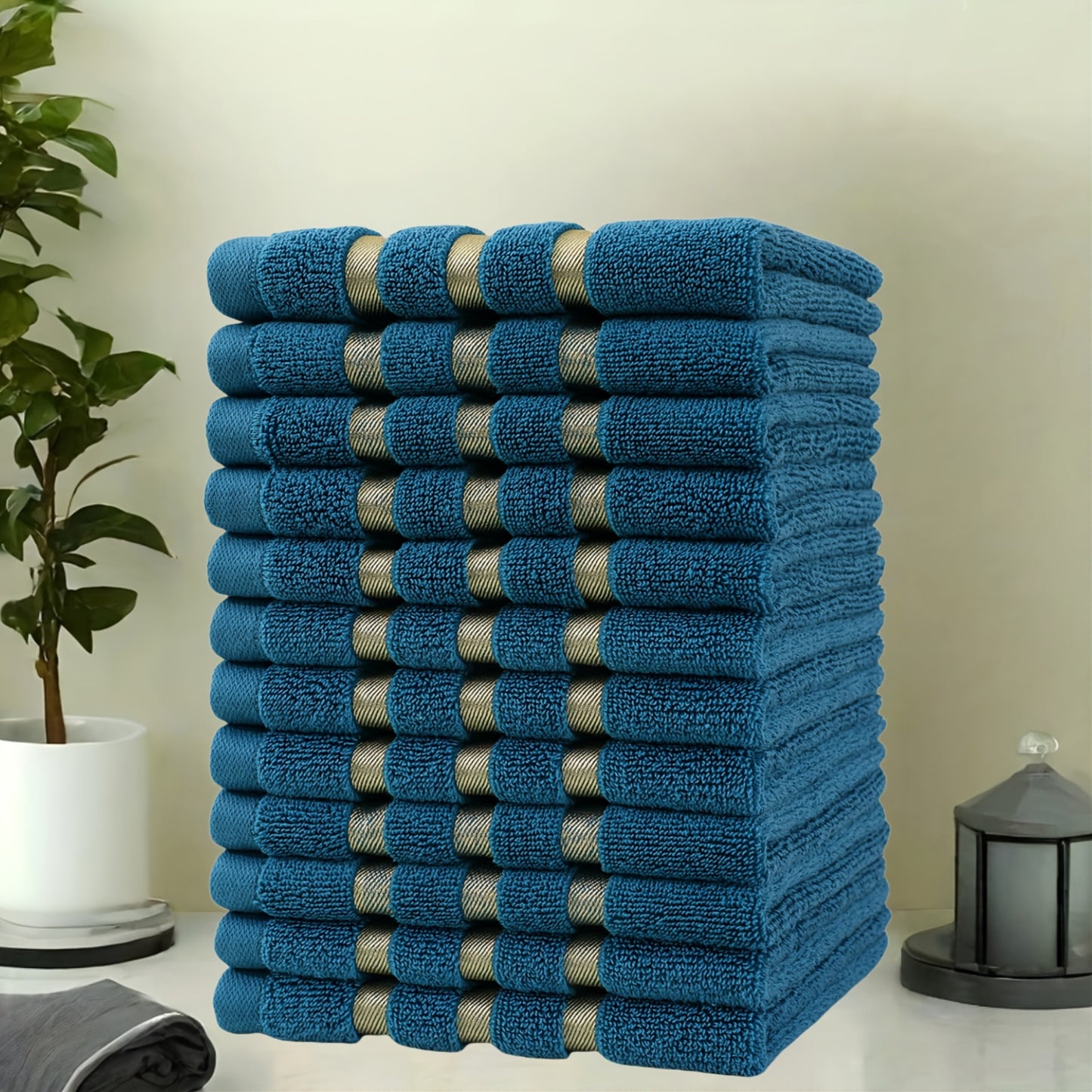 Conjunto de Toalhas 100% Algodão Golden Square – 12 Peças