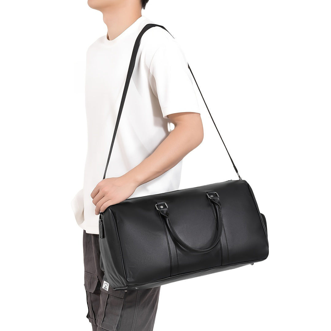 1pc 20-35L Multi-Functional Business Casual Travel Bag - Large Capacity Convertible Shoulder Crossbody Handbag, Durable Gym Sports Bag with Secure Zipper Compartments & Adjustable Straps for Travel, Fitness, Daily Commute (De