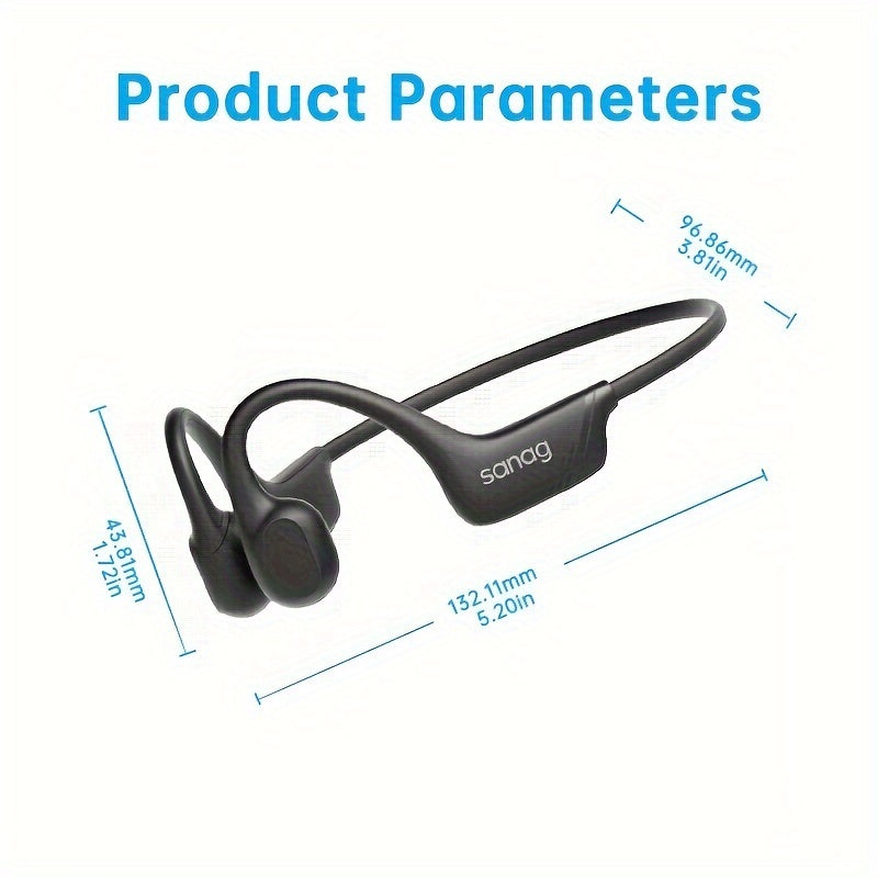 Sanag B21S True Bone Conduction Wireless V5.4 Earphone AAC HiFi Powerful Bass Headphones Sport Earbuds Running Fitness Headset