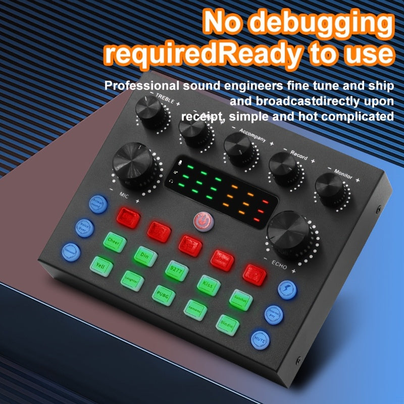 Podcast equipment package, V8s audio interface, two microphones, desktop version, wired microphone, with integrated live sound card and BM800 condenser microphone, podcast microphone, very suitable for recording, broadcasting