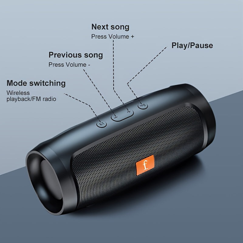 Vertical wireless speaker Stereo sound is small but the sound quality is good Desktop portable home party speaker - black blue red optional - 1pc