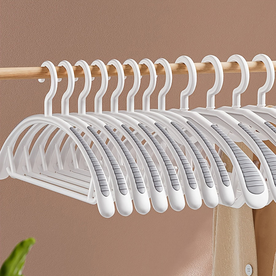 10 Non-marking Hangers - Non-deforming, Non-slip, No Shoulder Corners - Perfect for Drying and Storing Clothes in Your Closet