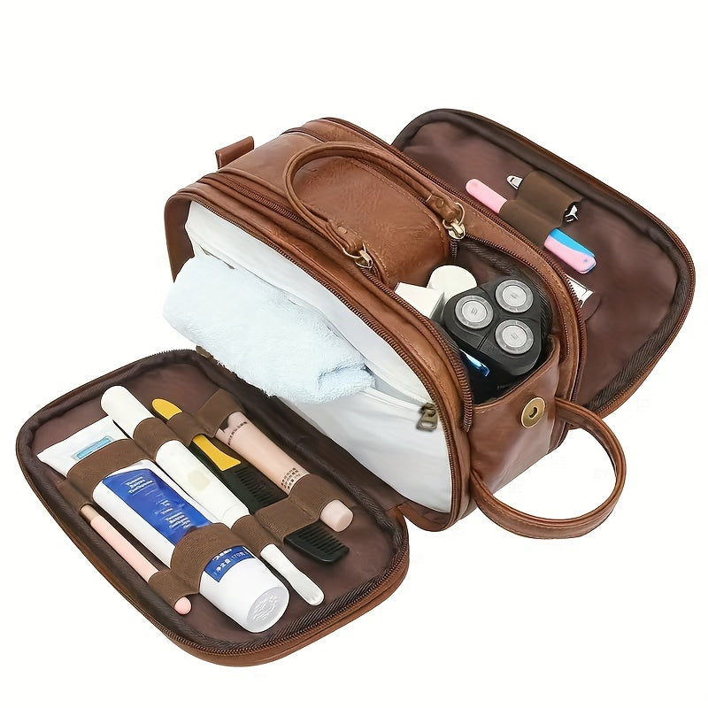 Men'S Large Travel Toiletry Bag - Lightweight Organizer with Shaving Kit, Cosmetics & Makeup Storage, Zippered Bathroom Pouch with Lanyard, Bathroom Organizers And Storage