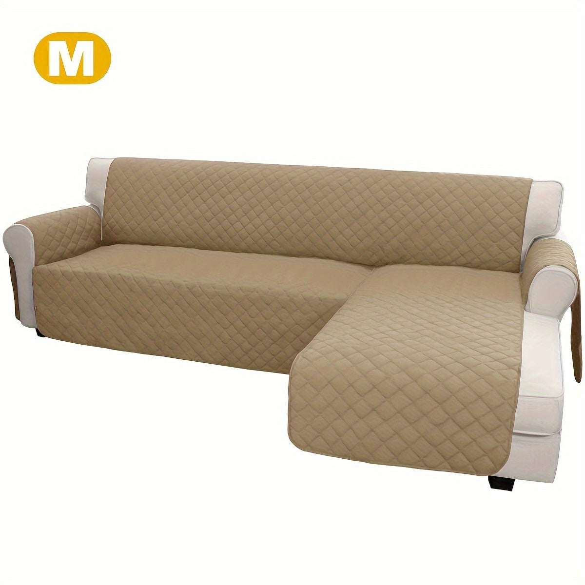 1pc Brushed Spring Polyester Two-Tone Double-Sided Chaise Lounge Cushion, Universal Sectional Sofa Cover for Left And Right Chaise.