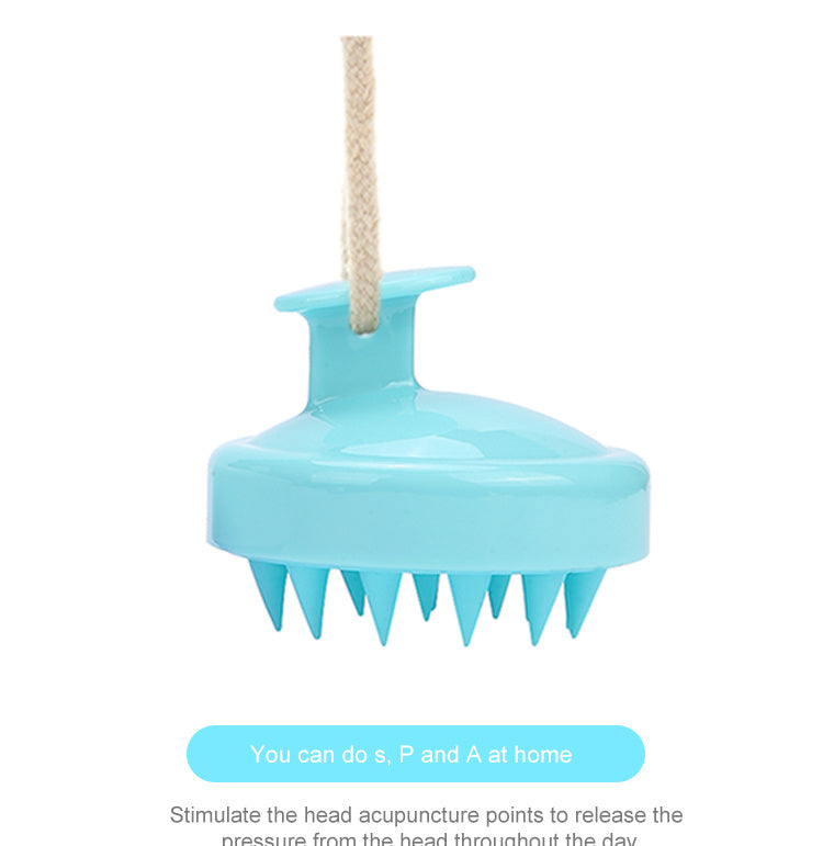 Soft Silicone Bristles Hair Care Head Brush - Massage & Exfoliate Your Scalp for a Healthy, Dandruff-Free Look!
