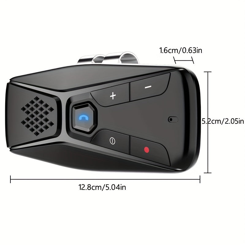 JaJaBor Wireless Car Kit Handsfree Speakerphone with Microphone Automatic Shut Down and Auto Connect, Voice Assistance with Clip