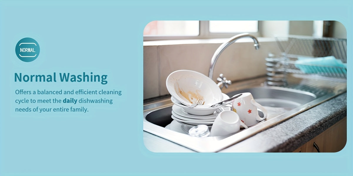 Independent Countertop Dishwasher, 5+1 Wash Programs, Built-in 5L Water Tank, Two Water Supply Modes, With Hot Air Drying And Automatic Ventilation Functions, Suitable For Homes, Apartments, And RVs.