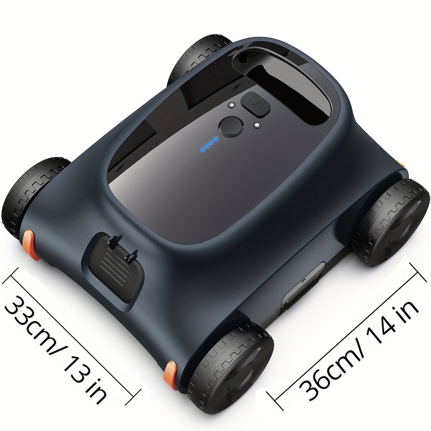 Seauto Robotic Pool Vacuum 180 Mins Running Up to 2000 Sq.ft, 180W Brushless Motor, 45, 000 Pa Powerful Suction for Above Ground Pool and In Ground Flat Pools
