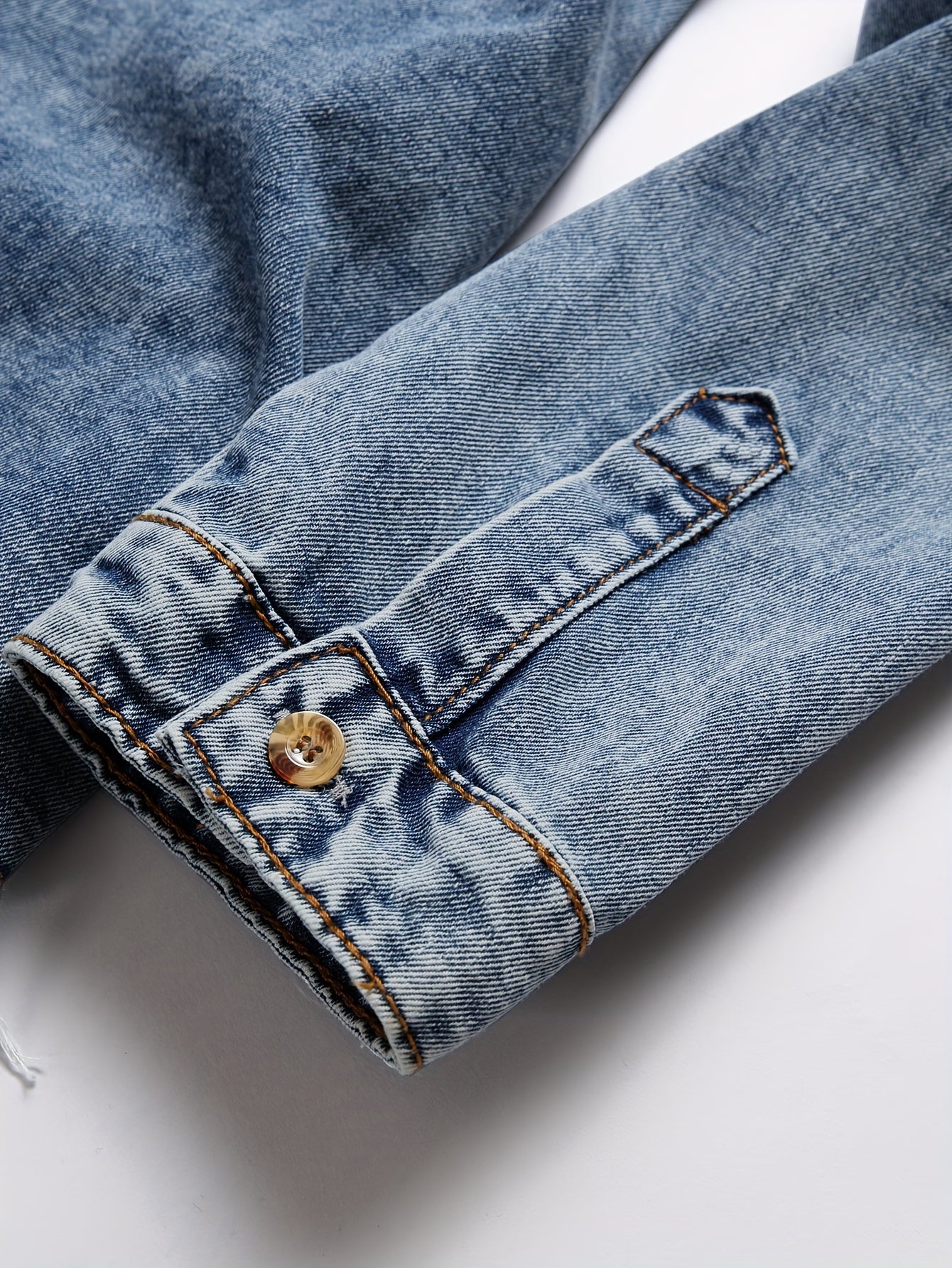 Men's Trendy Ripped Design Casual Button Up Long Sleeve Denim Shirt, Men's Clothes For Spring Summer Autumn, Tops For Men