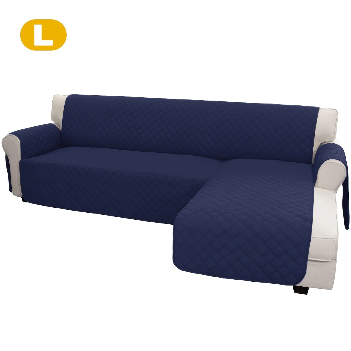 1pc Brushed Spring Polyester Two-Tone Double-Sided Chaise Lounge Cushion, Universal Sectional Sofa Cover for Left And Right Chaise.