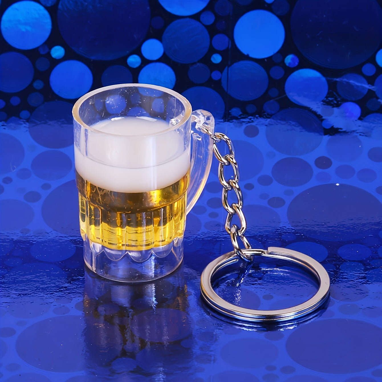 2pcs Oktoberfest Inspired Keychains - Realistic Glass Beer Mug Design, Perfect for DIY Jewelry and Decorative Accessories