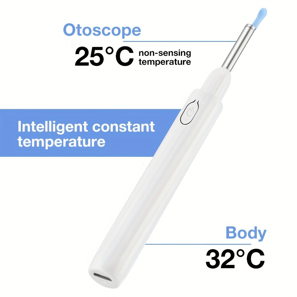 Rechargeable Ear Wax Remover Kit, Wireless Otoscope Earwax Removal Tool 1080P HD WiFi Ear Endoscope With LED Light, 3.5mm Visual Ear Scope Camera Safe Ear Pick Ear Cleaning Endoscope Kit For Adults & Pets