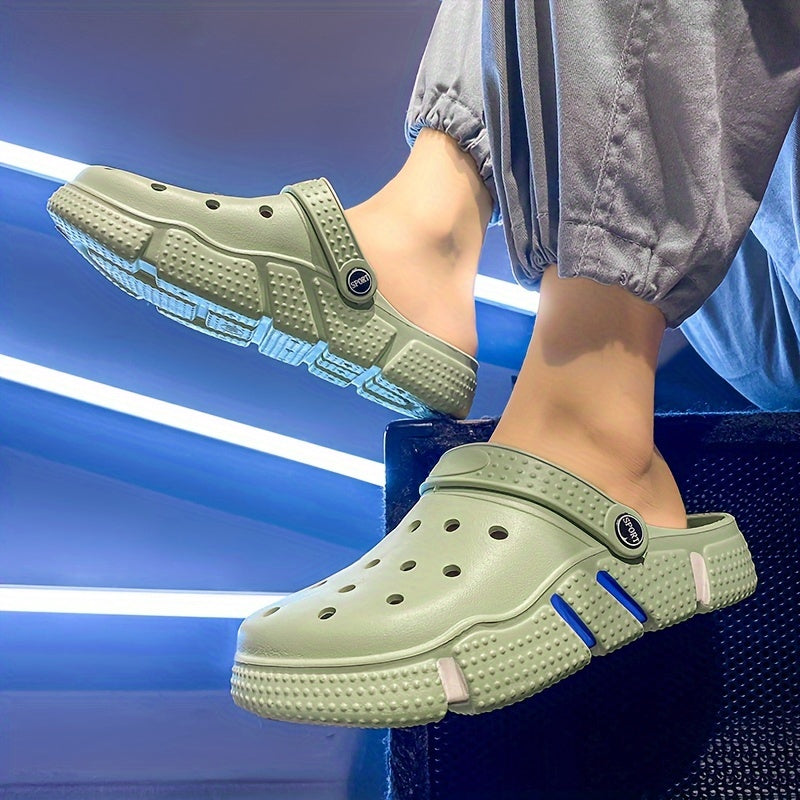 Unisex Clogs, Garden Shoes, Lightweight Non Slip Slides Slippers, Casual Hollow Out Beach Sandals, adult's footwear