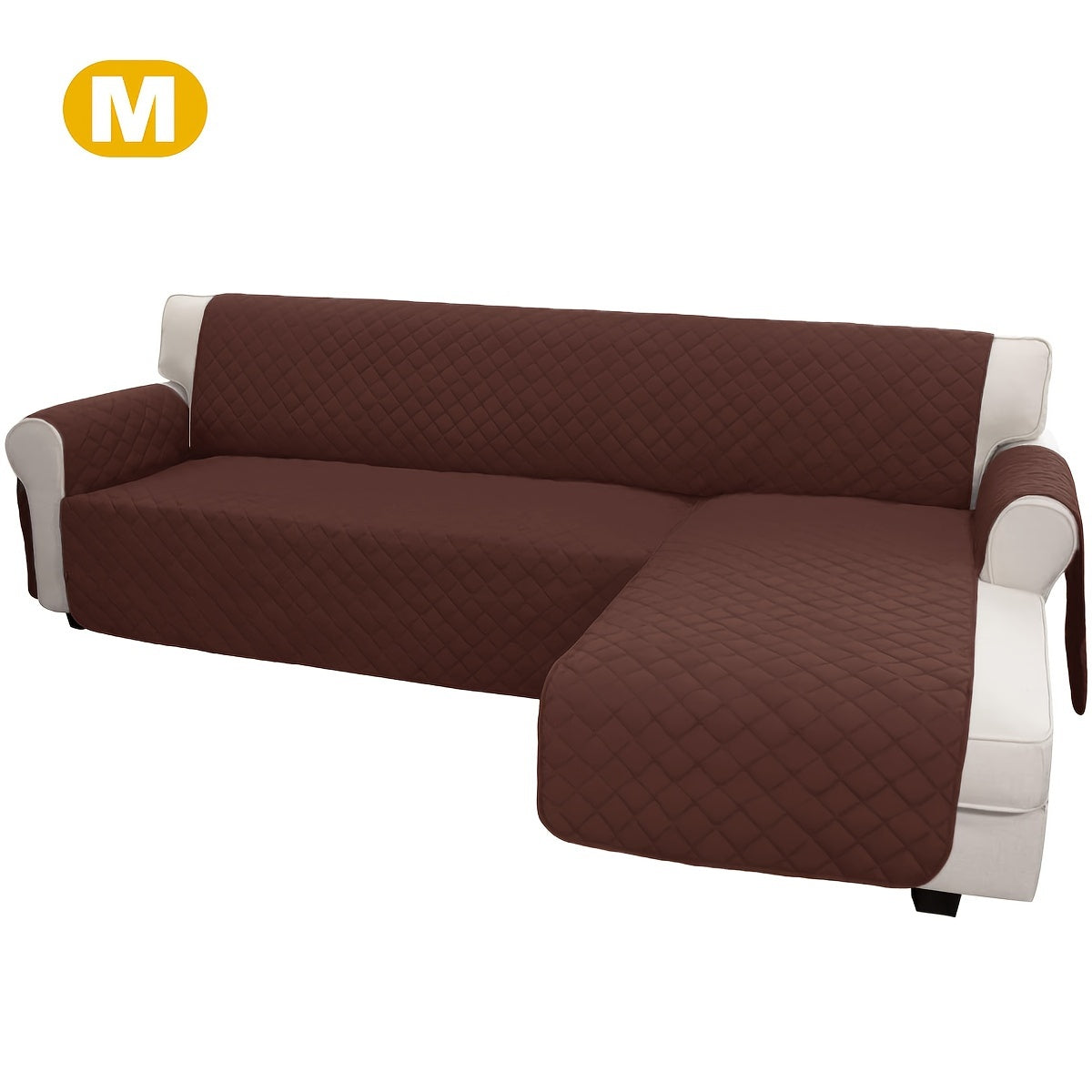 1pc Brushed Spring Polyester Two-Tone Double-Sided Chaise Lounge Cushion, Universal Sectional Sofa Cover for Left And Right Chaise.