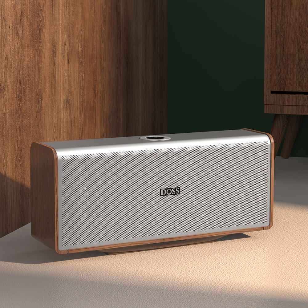 DOSS SoundBox XL Ultra 80W Wireless Home Speaker with Subwoofer, 2.1 Channel Sound System, 18-Hour, Wireless 5.3, -C, DSP Technology & Low Frequency, Compatible with Smartphones, Tablets, Laptops, Music Players - Modern Metal