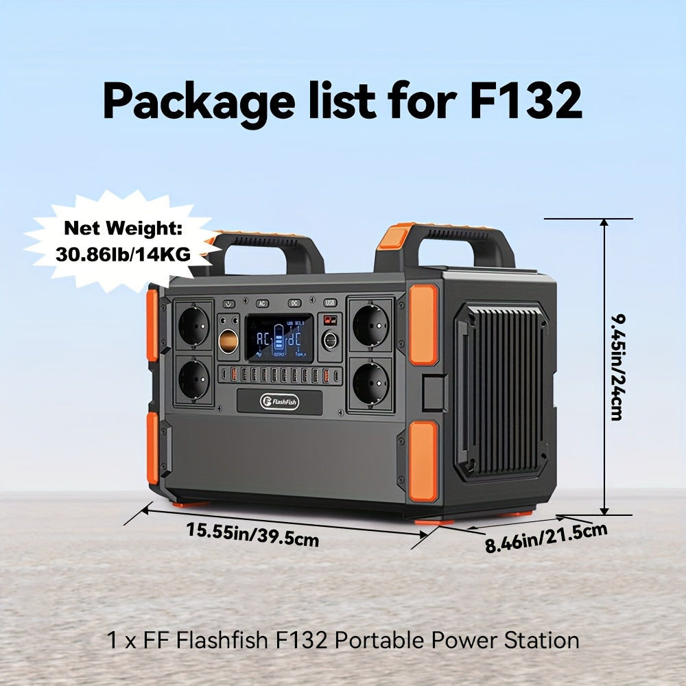 1000W Lifepo4 Battery Solar Power Generator 1041.6Wh 230V (2000W Surge) Emergency LFP Battery Power Generator with 4*AC Solar Power Station, 19 output socket Portable Power Station for Emergency/Outdoor camping/RV/Home/Comput