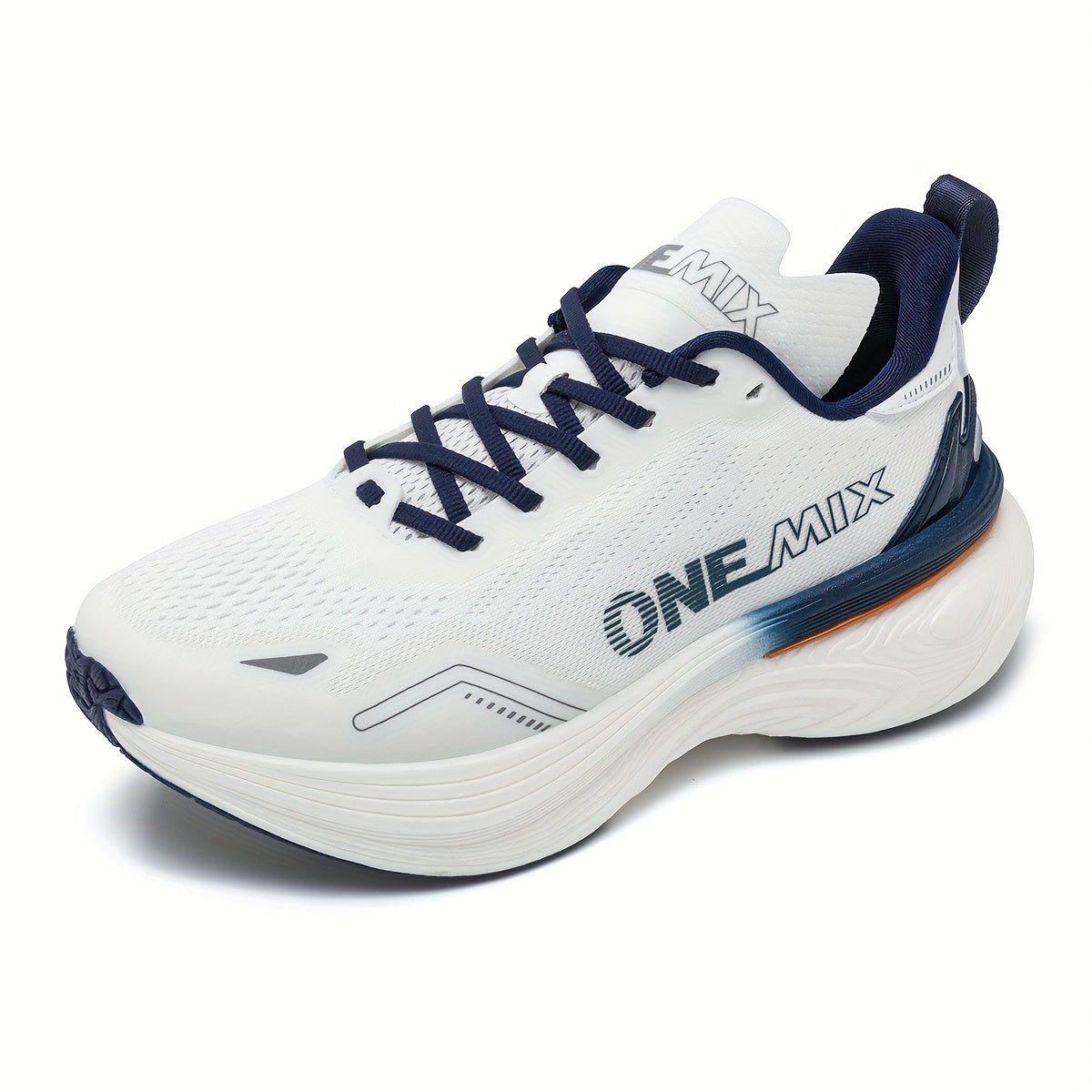 ONEMIX White Whale Running Shoes - Stable Support, Shock-Absorbing, Double Support for Stable Running Posture, Breathable Mesh Upper, Non-Slip Sole, Ideal for Running, Fitness Training, Hiking, and Daily Exercises, Stability