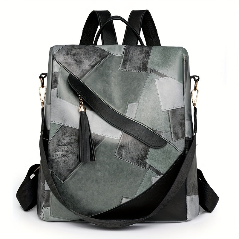 Women's Large Capacity Backpack - Anti-Theft Backpack with Zipper Closure, Adjustable Shoulder & Strap, Tassel Accent - for Travel, Work,, Everyday Commute - Secure Laptop compartment - Black Backpack for Women, Backpack for