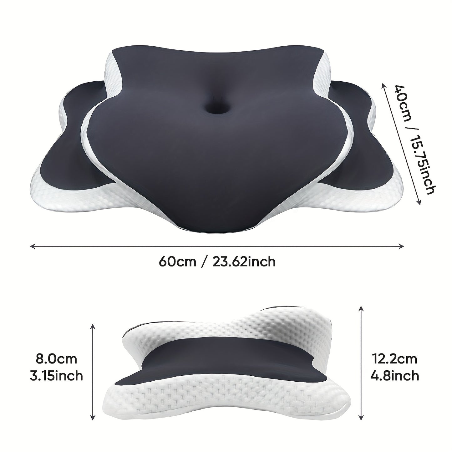 Ergonomic Memory Foam Neck Pillow for Comfortable Sleep And Neck Support.
