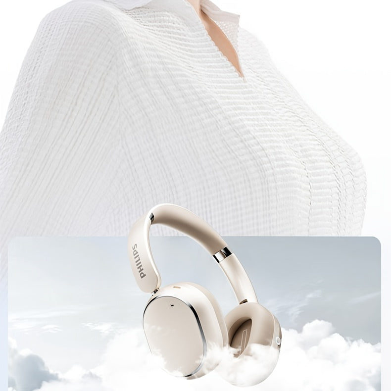 Philips Wireless Bluetooth Headphones, Over-Ear Wireless Headphones, ANC Hybrid Active Noise Cancelling Headphones, HiFi Surround Sound Over-Ear Wireless Headphones, for iPhone and Android, 80 Hours of Playtime, with Five ENC