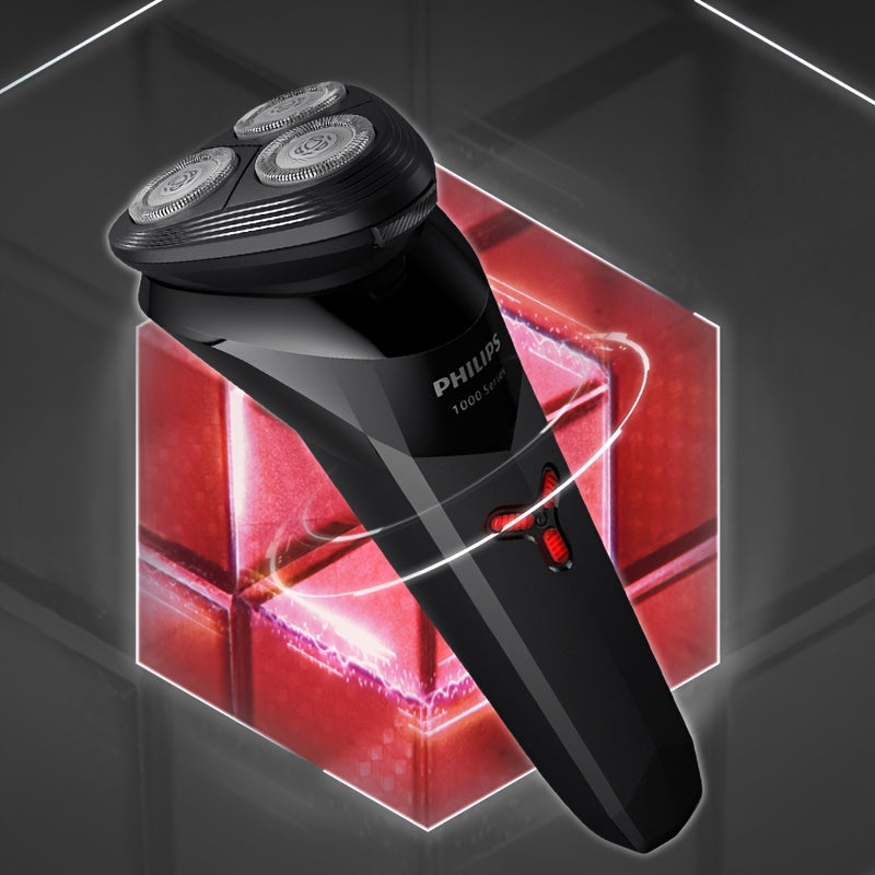 Philips Shaver Series 1000 Electric Razor S1113 PowerCut Blade ContourFlex Shaving Head Attachment Automatic Grinding Blades 3D Floating Shaving Head Ergonomic Design USB Charging 1 Hour Full Charge for 30 Minutes Runtime