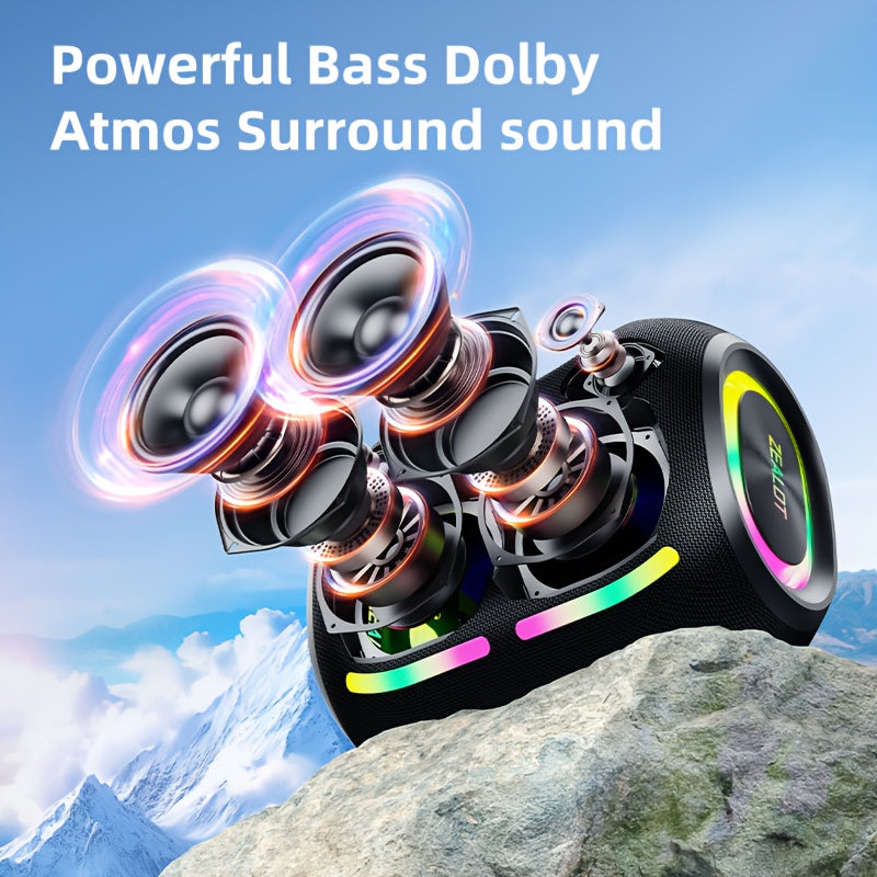 ZEALOT ZE01 120W High-power Wireless Speaker, Outdoor Portable, IPX5, And 4 Speakers, Built-in 24000mAh Battery, With RGB Color Lights, SD, USB, AUX, Internet Dual Pairing Function, Hands-free Calling, Supports Mobile Phones,