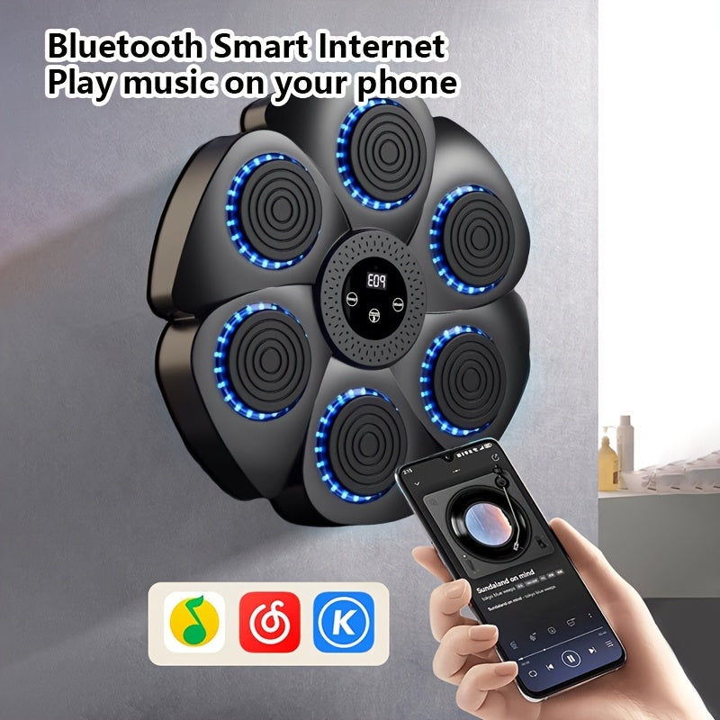 Home Adult Boxing Music Training Target Smart Bluetooth Music Boxing Machine Indoor Fitness Wall Target for Home Gym Boxing Sports Training