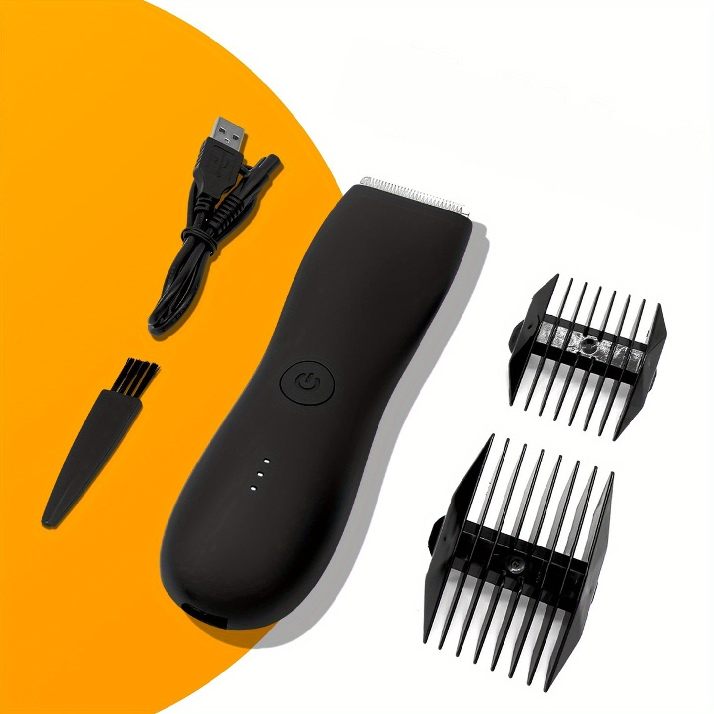 YAFULL Professional Body Groomer with IPX6 Replacement Blades - USB Rechargeable, 800mAh Lithium Battery, Ceramic Blade for Men'S Belly & Body Hair Trimming, Electric Shaver for Bikini & Men'S Grooming, Ideal Gift for Loved O
