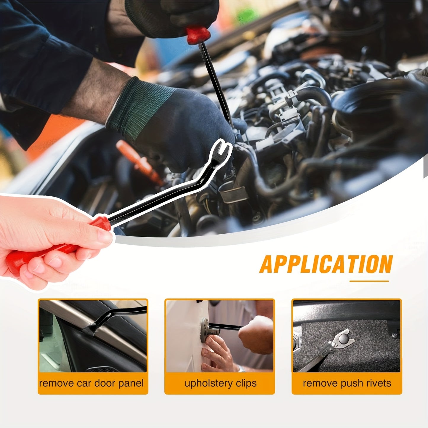 105pcs/Set Car Retainer Clips Kit With Fastener Removers, Universal Car Bumper Clips And Fasteners Plastic Rivets, 6 Popular Sizes Of Car Body Fixed Clip Bumpers And Replacement Parts Of Car Fenders, Applicable To Most Models