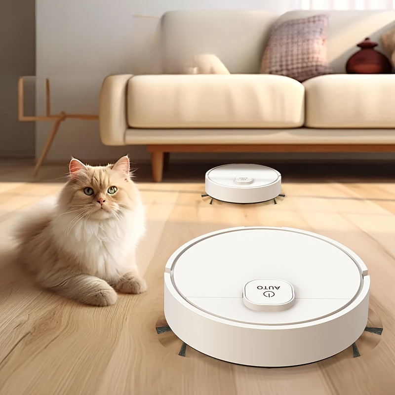 Smart Robot Vacuum and Mop Combo, USB Rechargeable, Strong Suction Power, 60-Minute Runtime, Slim & Quiet Design, Suitable for Pet Hair, Hard Floors & Daily Cleaning, Auto-Directional Mopping, Pet Hair Cleaner | Robotic Vacuu