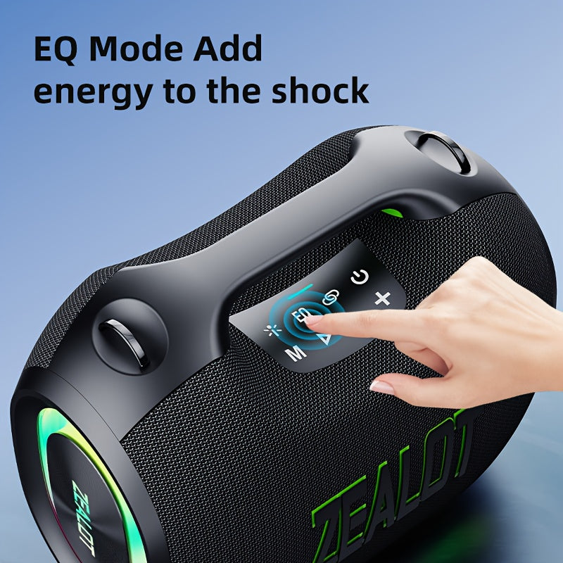 ZEALOT ZE01 120W High-power Wireless Speaker, Outdoor Portable, IPX5, And 4 Speakers, Built-in 24000mAh Battery, With RGB Color Lights, SD, USB, AUX, Internet Dual Pairing Function, Hands-free Calling, Supports Mobile Phones,