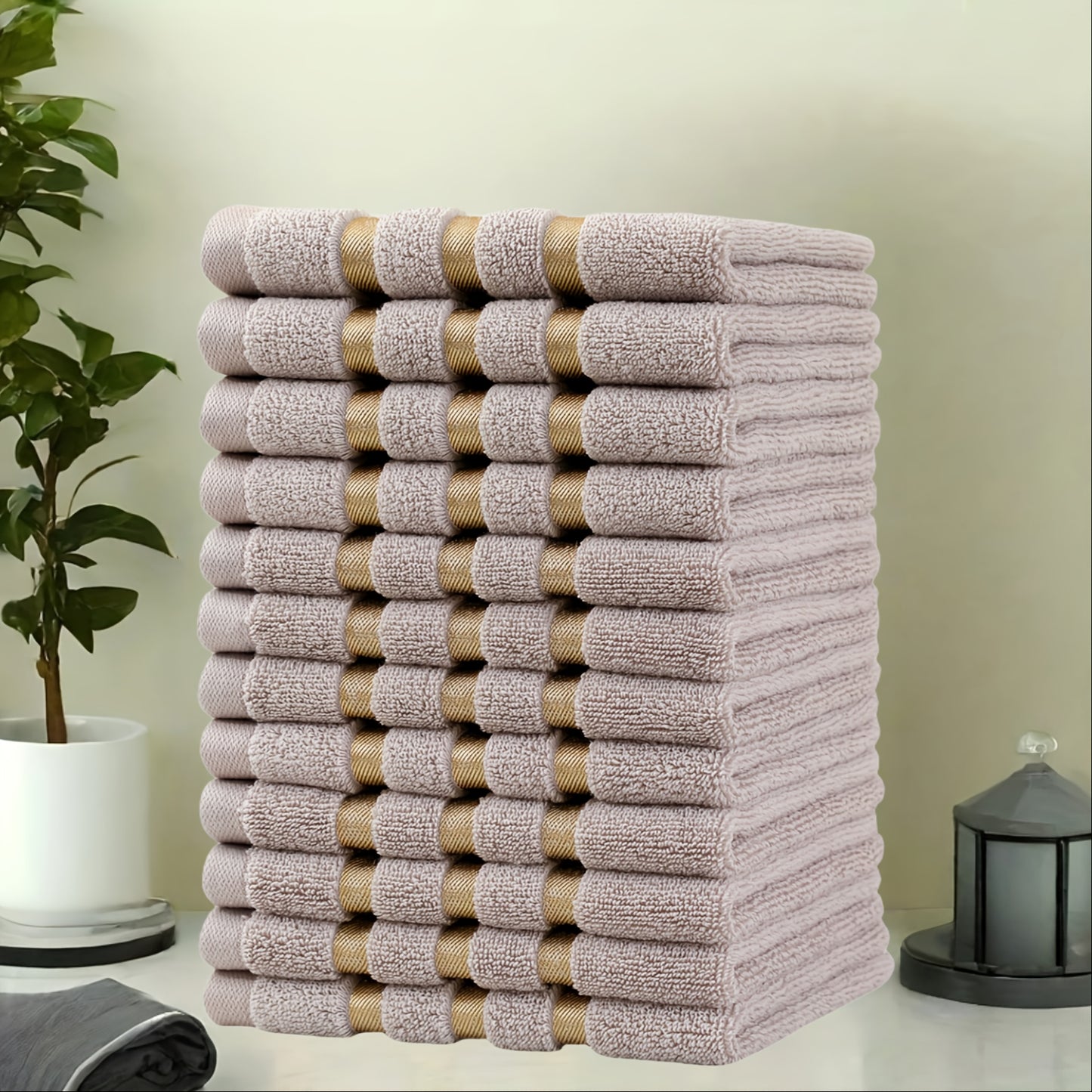 Conjunto de Toalhas 100% Algodão Golden Square – 12 Peças
