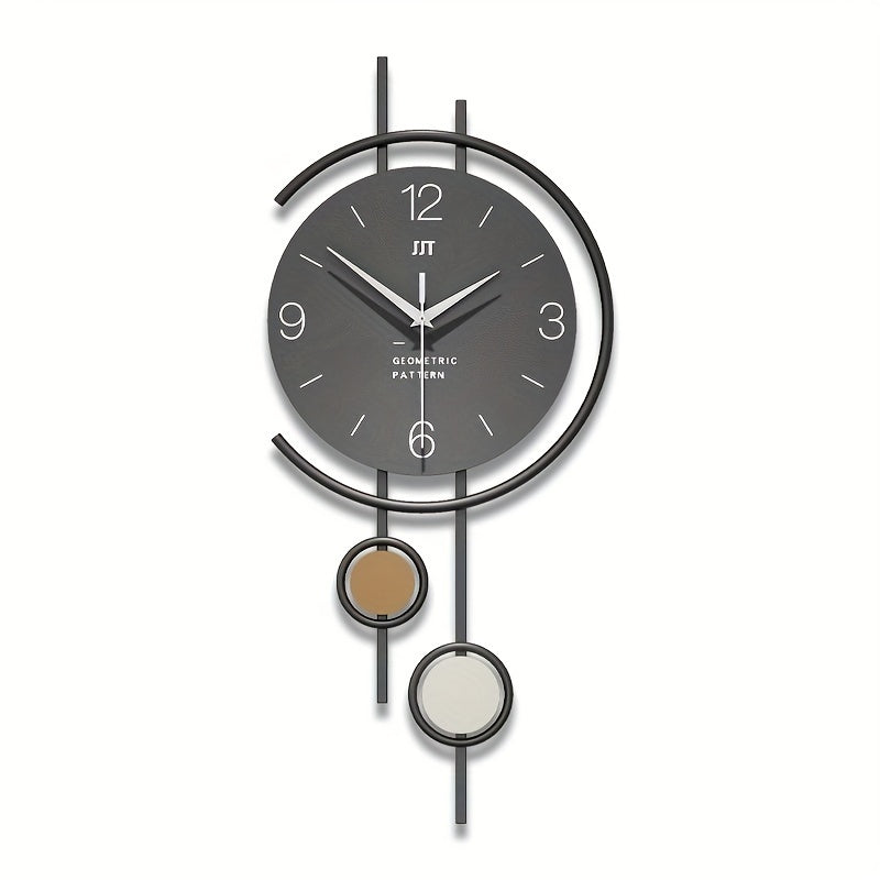 TOHOOYO Modern Minimalist Wall Clock - Silent Non-Ticking, Large Easy-to-Read Numbers, Battery-Powered (AA Not Included) - Elegant Home Decor for Living Room, Dining Room, Office - Contemporary Scandinavian Decor - Durable Ir