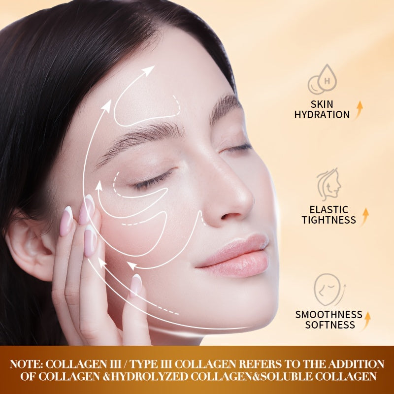 1 Box SLEEPING MASK, Type III Collagen Peptide Sleep Mask, Moisturizing, Firming, Soft And Delicate Skin Travel Essential