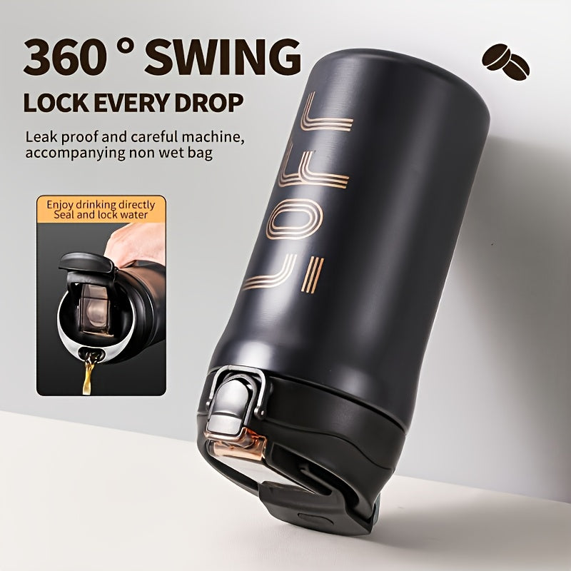 20oz/600ml Double-Wall Vacuum Insulated Stainless Steel Travel Mug - Thermal Cup with Leakproof Flip-Top Lid, Keeps Drinks Hot/Cold for Hours, Large Capacity Thermos for Coffee, Tea, Water - Perfect Gift for Coffee & Tea Love