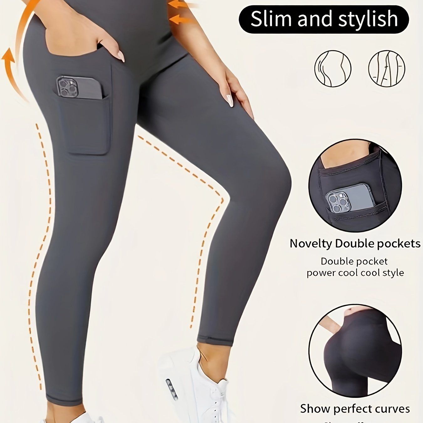 Women's High-Waisted Pants - Non-See-Through Stretchy Leggings with Fit, All-Season & Casual Pants for,, Casual Attire - Burgundy Bottoms, Trousers, Sleek Design, Supportive Waistband, Versatile, Enthusiasts