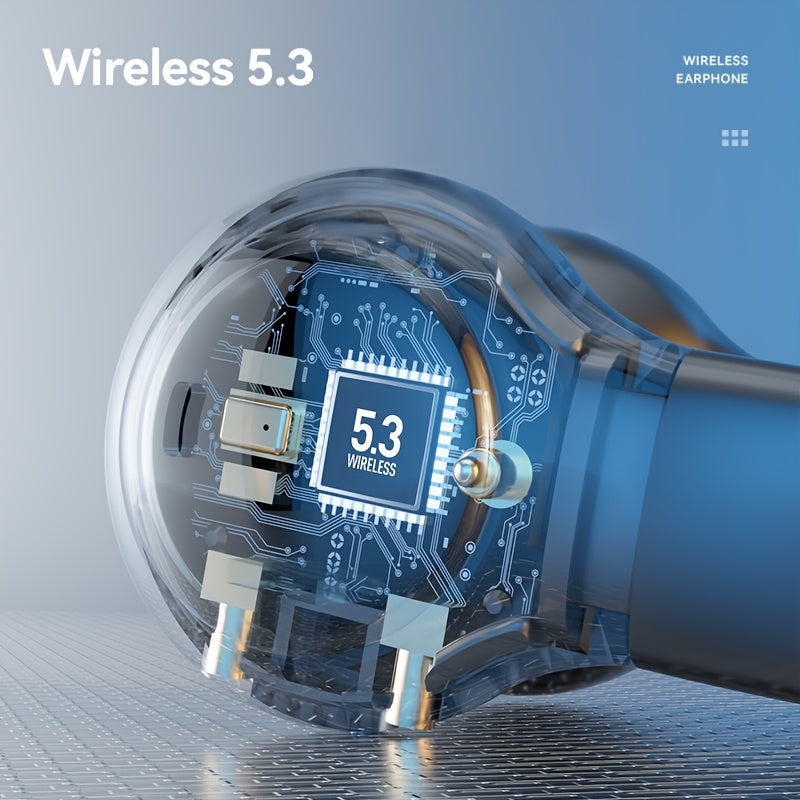 GENAI M47 Earbud Headphones - Compact, Wireless, Active Noise Cancelling, USB-C Charging, Long Endurance, Easy to Carry, Ideal for Sports and Games, Sports Headphones|Sleek Design|Wireless Earbud